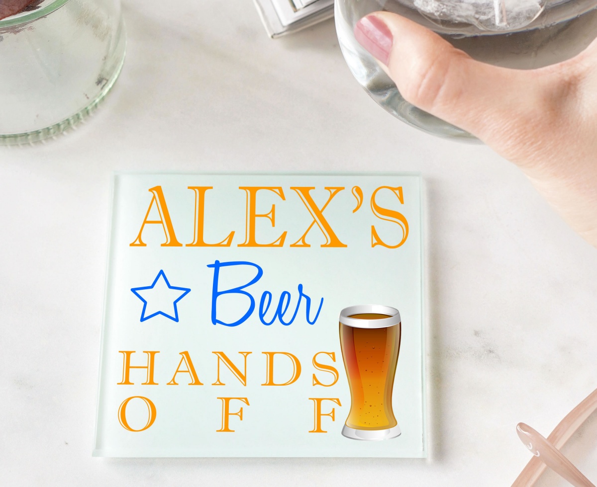 Personalised Beer Glass Gift Drinks Coaster